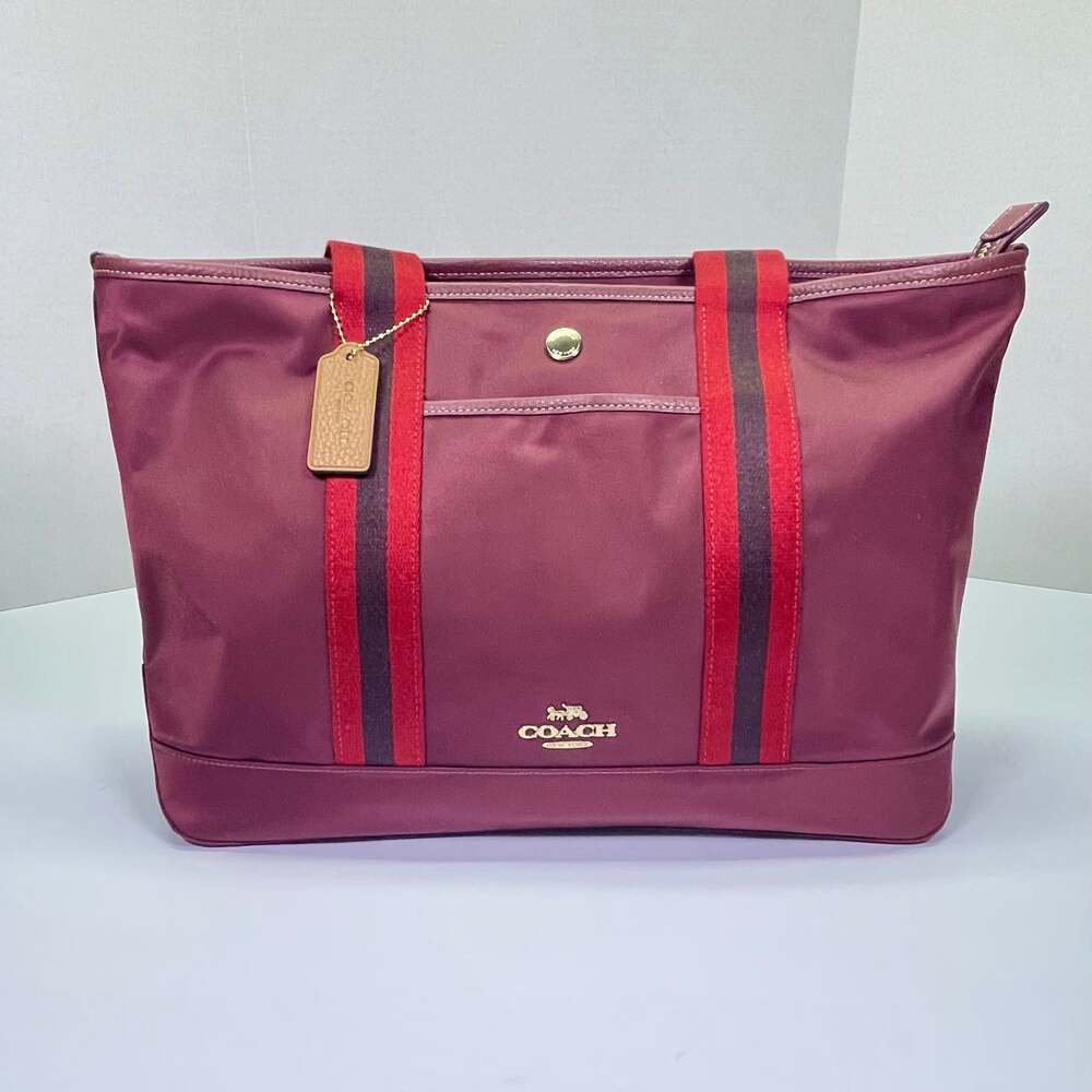 Coach Large ELLIS TOTE in Wine/Bergundy Multi NWT - Picture 4 of 12